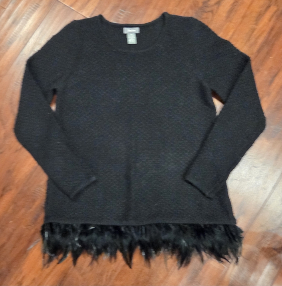 Neiman Marcus Classic Black Sweater Med